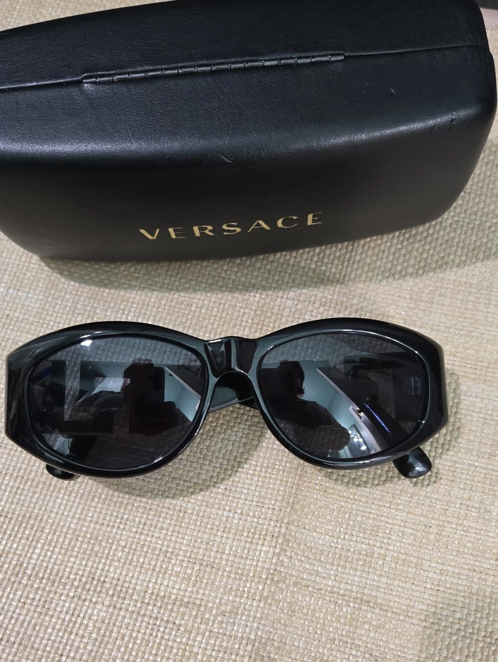 MONDAY SALE! Gianni Versace Black Gloss Oversized Women's Sunglasses